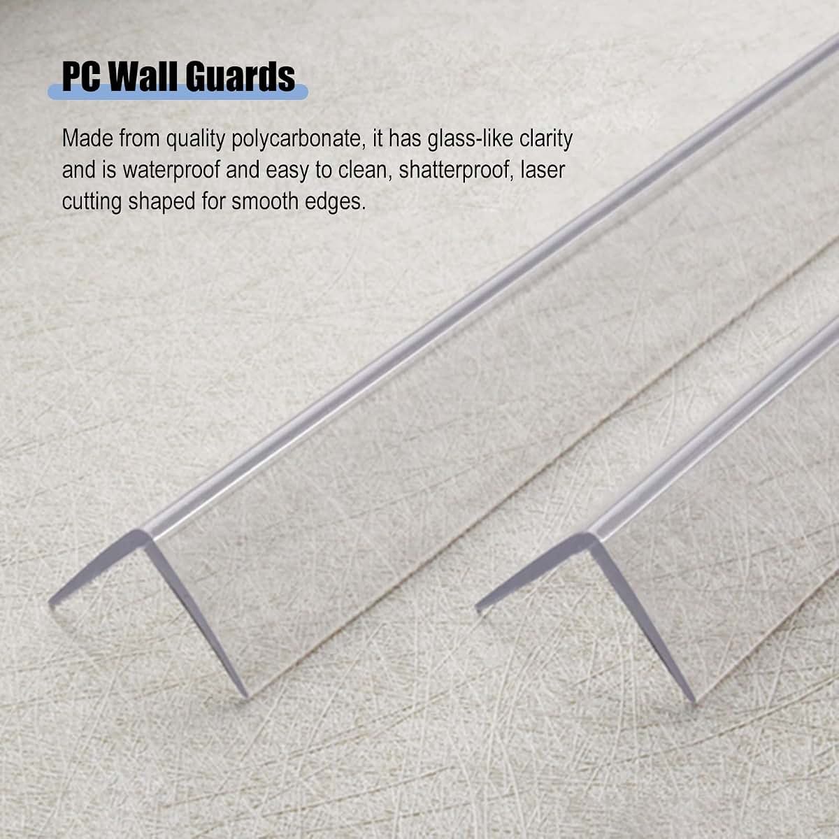 ERRULAN Transparent Wall Edge Protector, Clear Corner Guard, 3x150cm