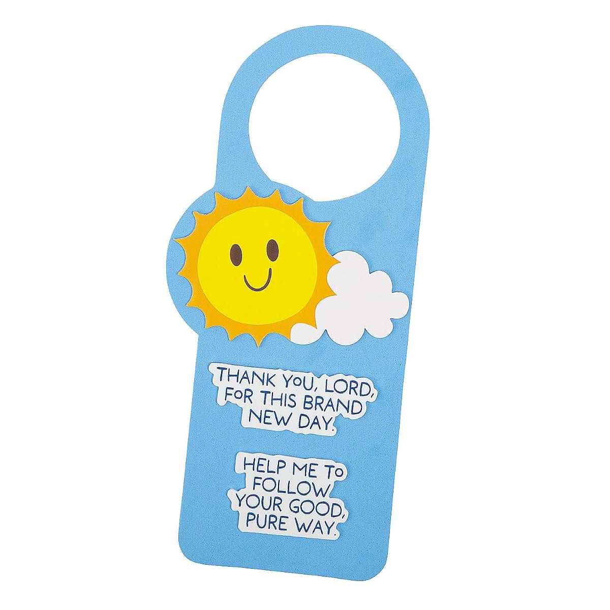 Fun Express Prayer Doorknob Hanger Foam Craft Kit, 12 Piece Set