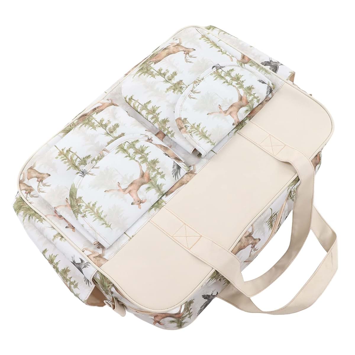 BAOK Nappy Changing Bags, Bump Diaper Bag Backpack for Mom and Dad (Forest Elk) (photo 4)