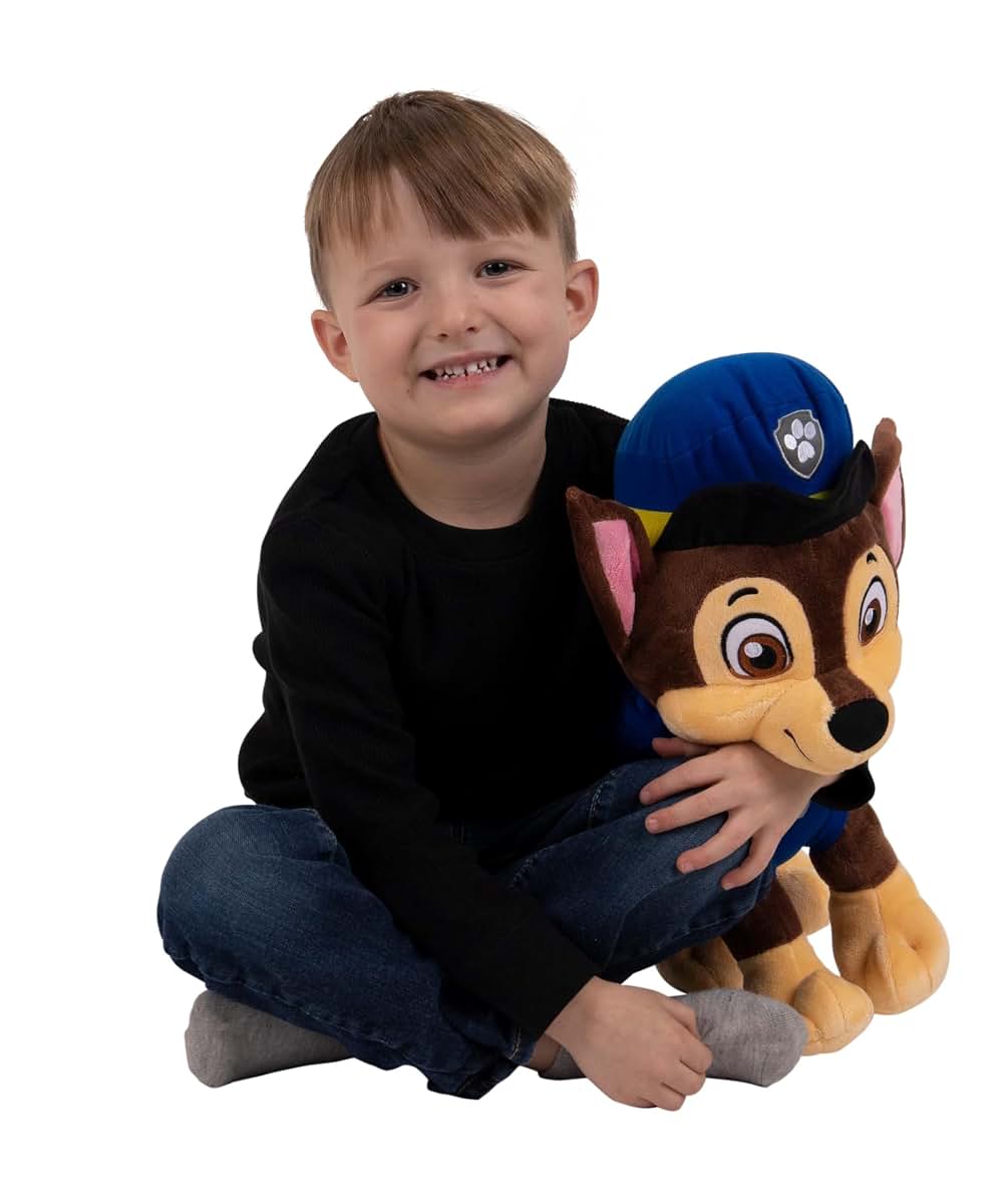 BabyOneStop Paw Patrol Chase Blue Soft Plush Cuddle Pillow With Embroidered Details