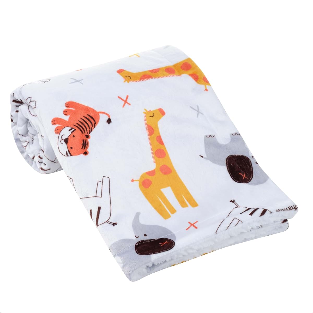 Lollipop Jungle Safari Fleece Baby Blanket for On-the-Go Use