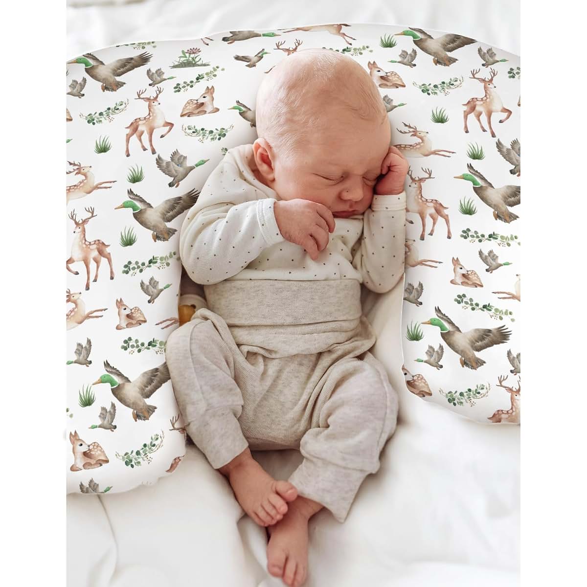 BabyOneStop Wild Animals Nursing Pillow Cover, U-Shaped Slipcover