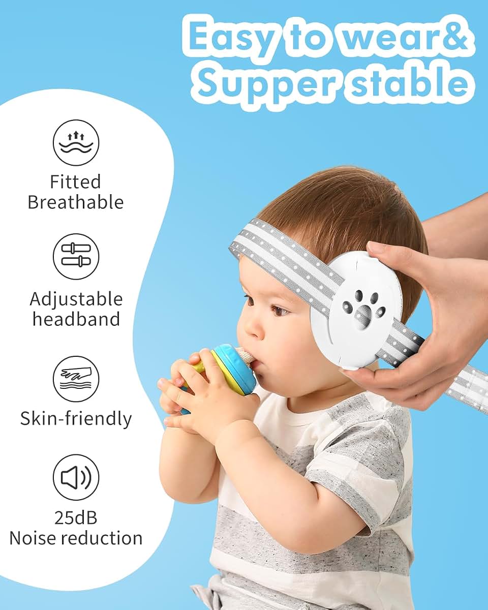 NECTAR BABY Baby Ear Muffs - 25dB, Noise Cancelling Headphones, 0-36 Months (photo 4)