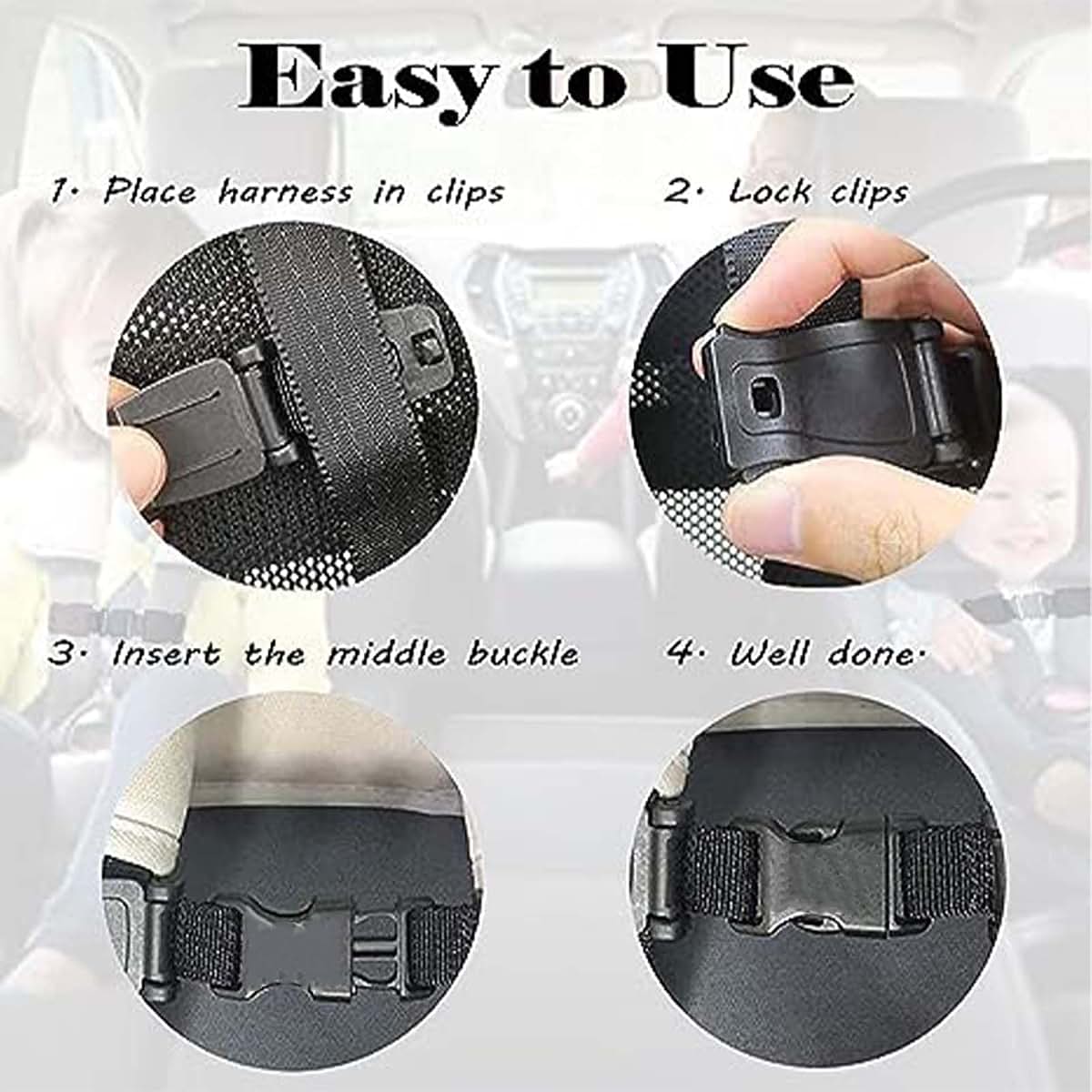 BabyOneStop Universal Replacement Child Seat Chest Harness Clip