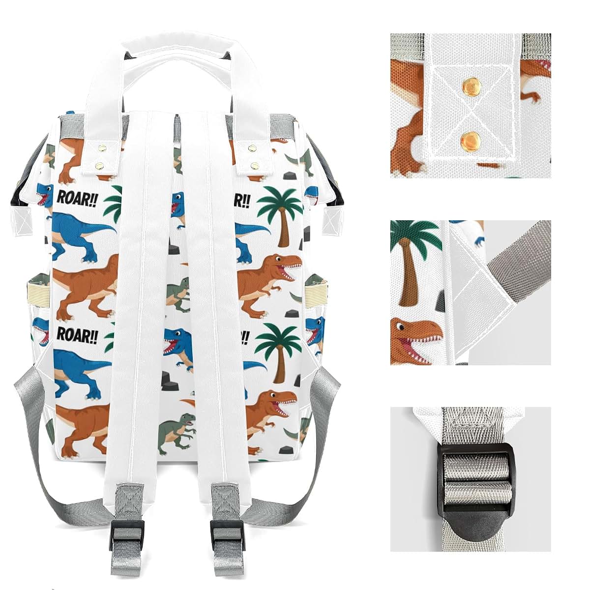Joyestore Personalized Dinosaurs Custom Mom Bag (photo 4)