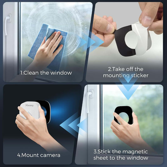 Hieasy Home 3K Window Camera With AI Human And Vehicle Detection