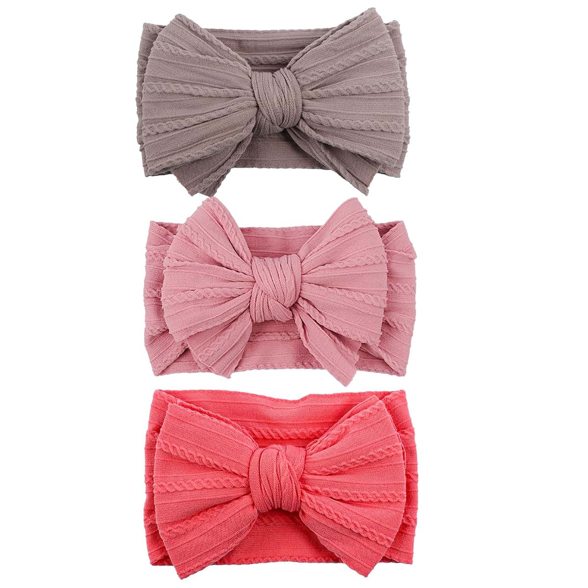 LemonSpace Handmade Nylon Baby Girl Headbands with Bows
