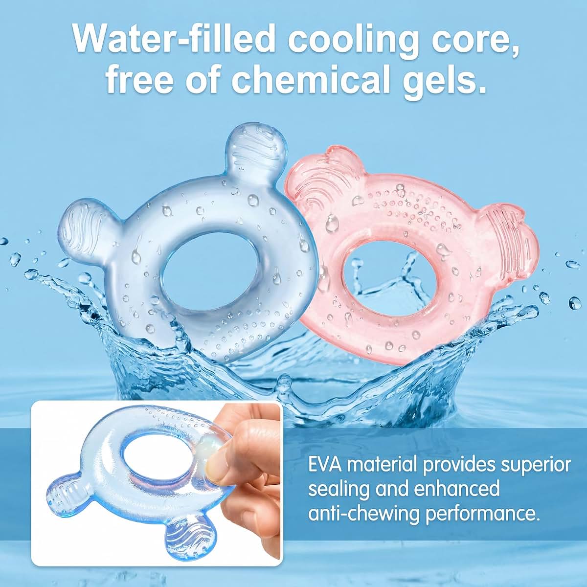 Dawnglow Waterfilled Baby Teether With 2 Replaceable Cooling Cores (photo 4)