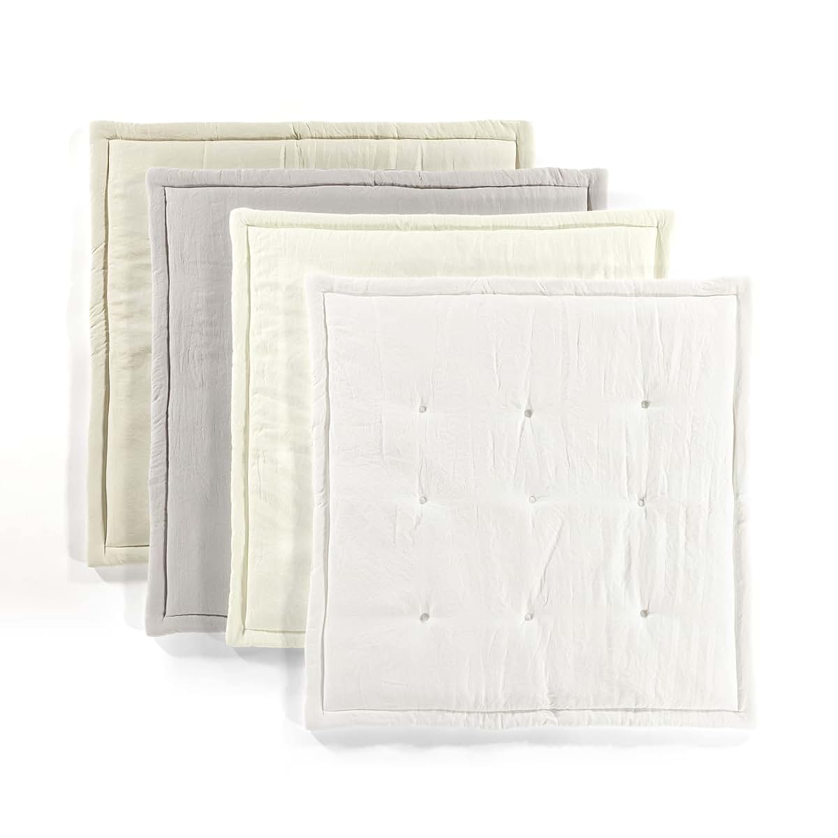 Lush Decor Baby Square with Border Play Mat, 36" x 36", White (photo 4)