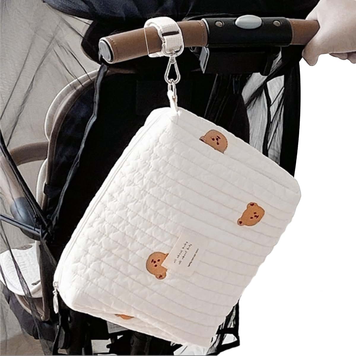 BabyOneStop Stroller Organizer Stroller Caddy Cute Bear Pattern