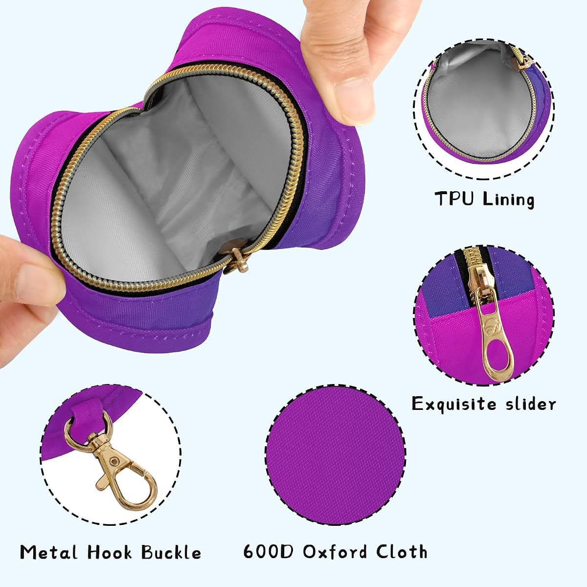 BabyOneStop GRAP Purple Gradient Print Pacifier Case for Travel