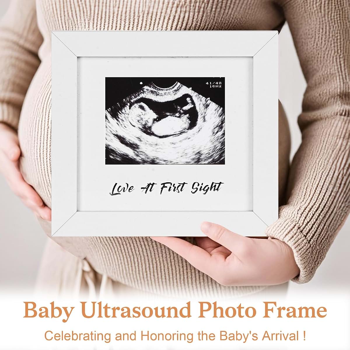 New Parents Gift Basket With Decision Coin, Ultrasound Frame & Caps