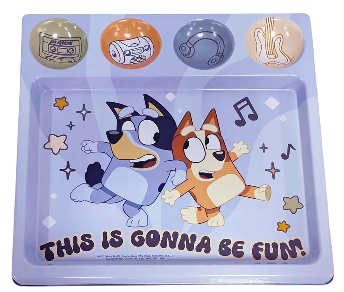 Bluey Metal Activity Tray for Crafts and Playtime Storage