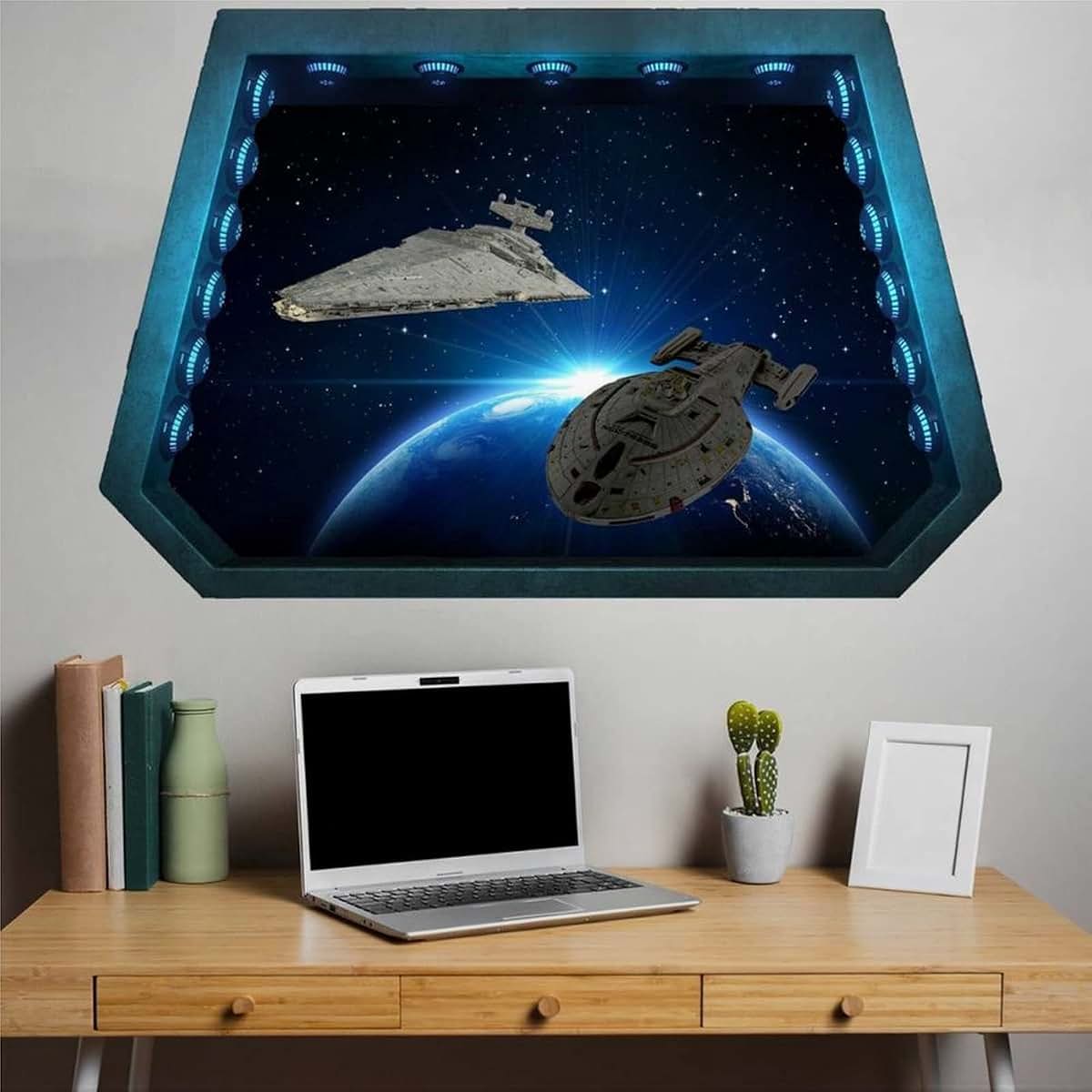 Space Voyager Earth Wall Sticker Mural Decal Art