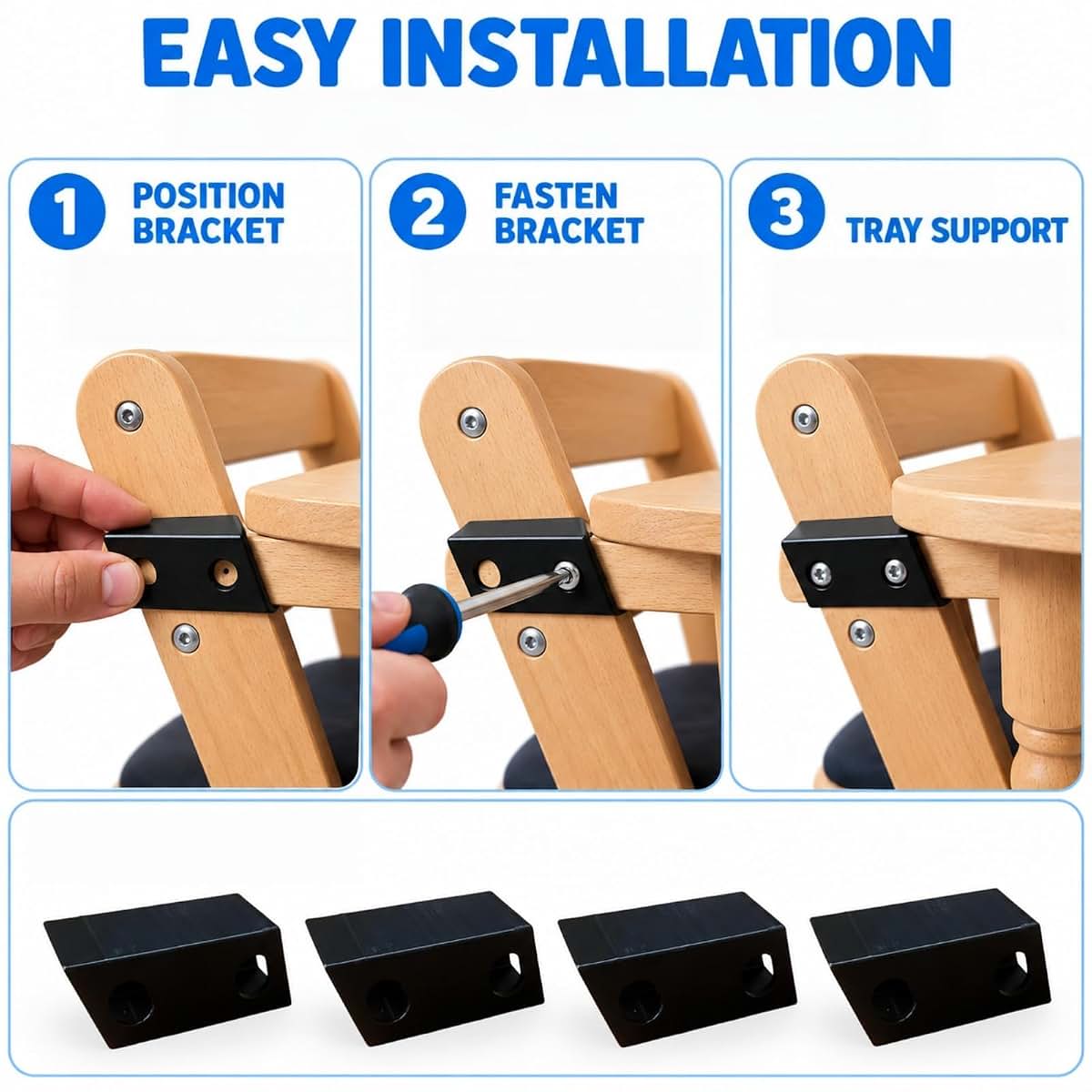 Meldrynox Replacement Tray Bracket Support Kit Compatible with Abiie Beyond Junior Y (photo 4)