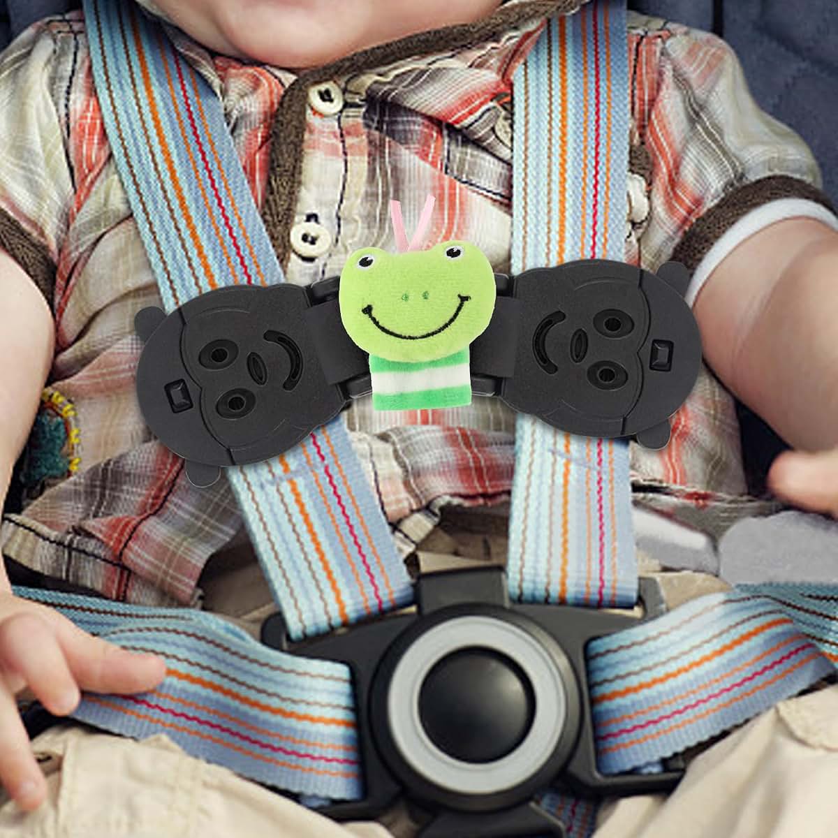 Qopahi Anti Escape Safety Harness Chest Clip Lock for Baby Seats and Strollers