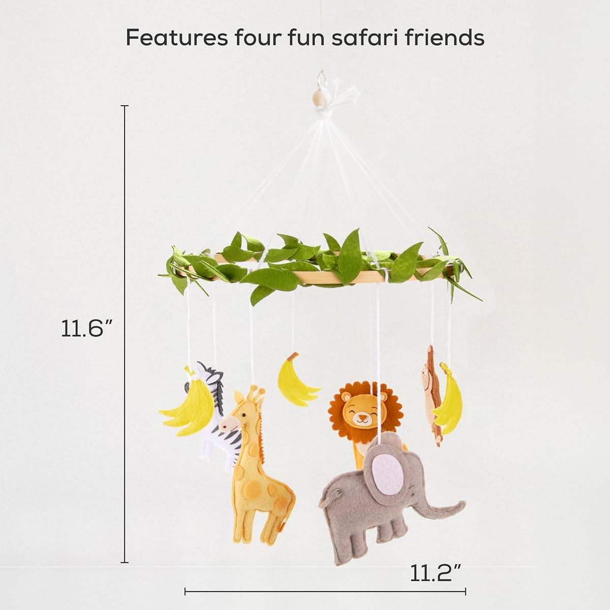 First Landings Jungle Baby Mobile For Crib, Gender Neutral Nursery Decor
