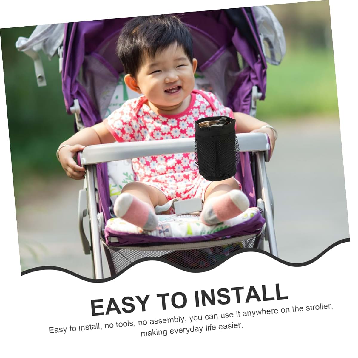 Stroller Cup Holder Organizer for Bottles and Drinks