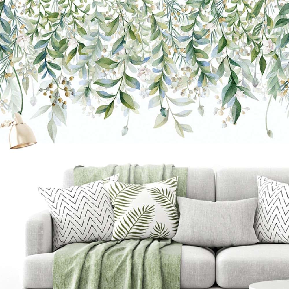 Amazon 3D Removable Hanging Green Leaves Wall Decor