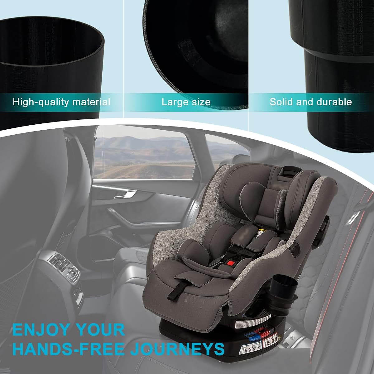 Cup Holder Adapter for Nuna Rava Car Seats | Widened Design