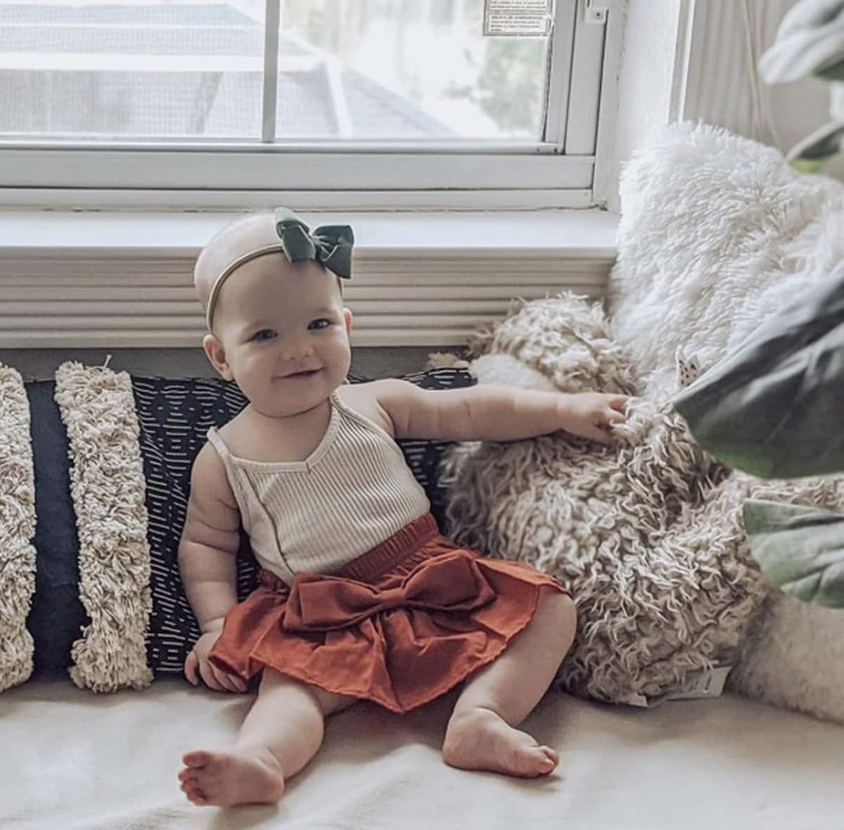 California Tot Bow Soft Stretchy Nylon Headband Set
