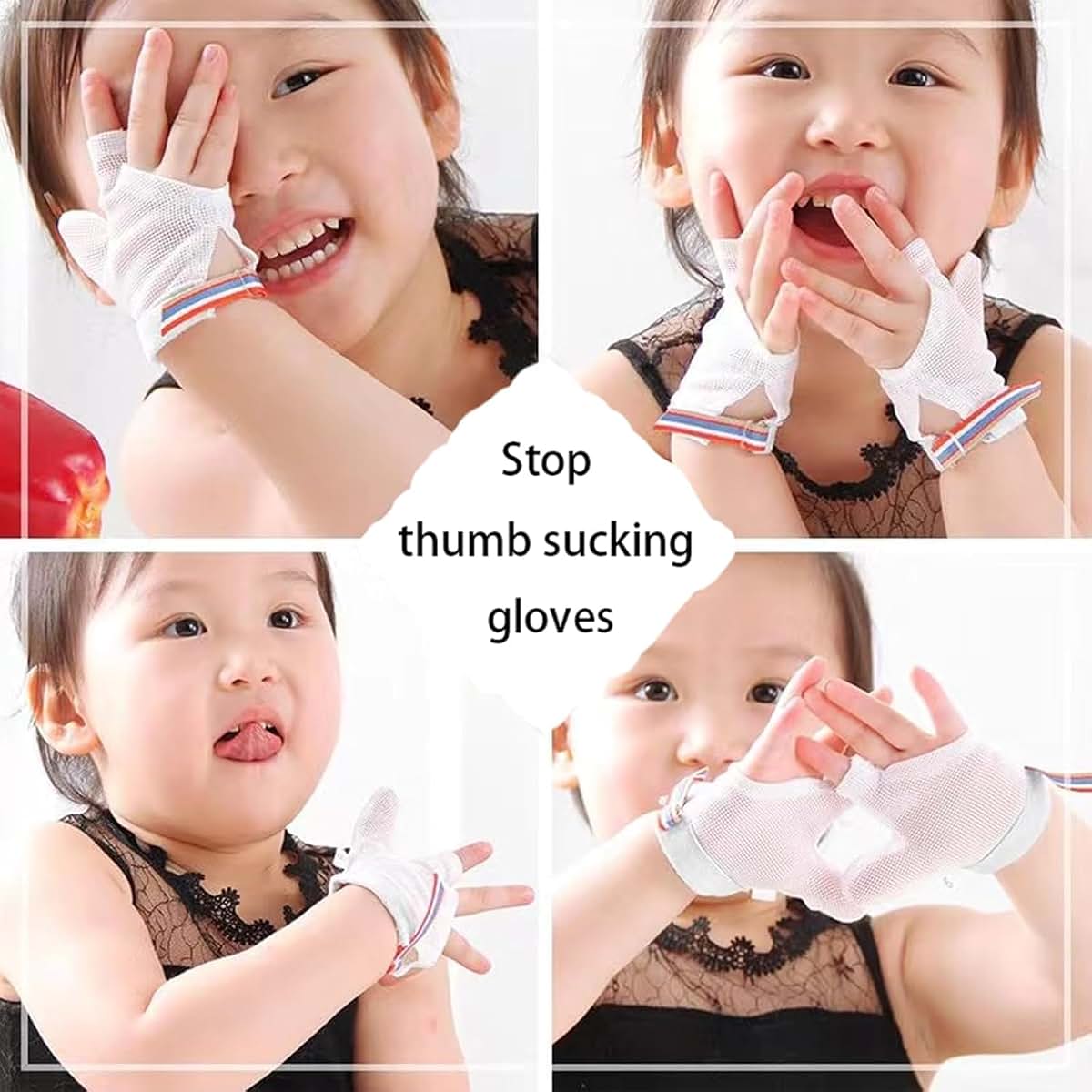 Soft Adjustable Thumb Sucking Guard for Kids Finger and Nail Stopping Device