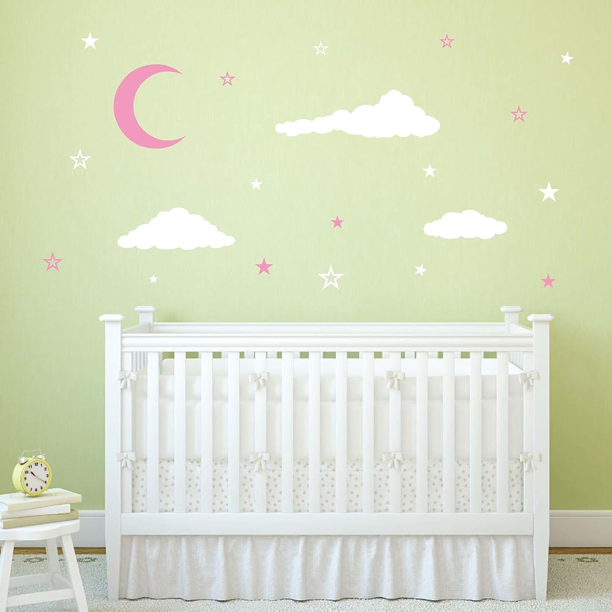 GESTYZ Moon & Stars Wall Decals Nursery Decoration Vinyl Stickers