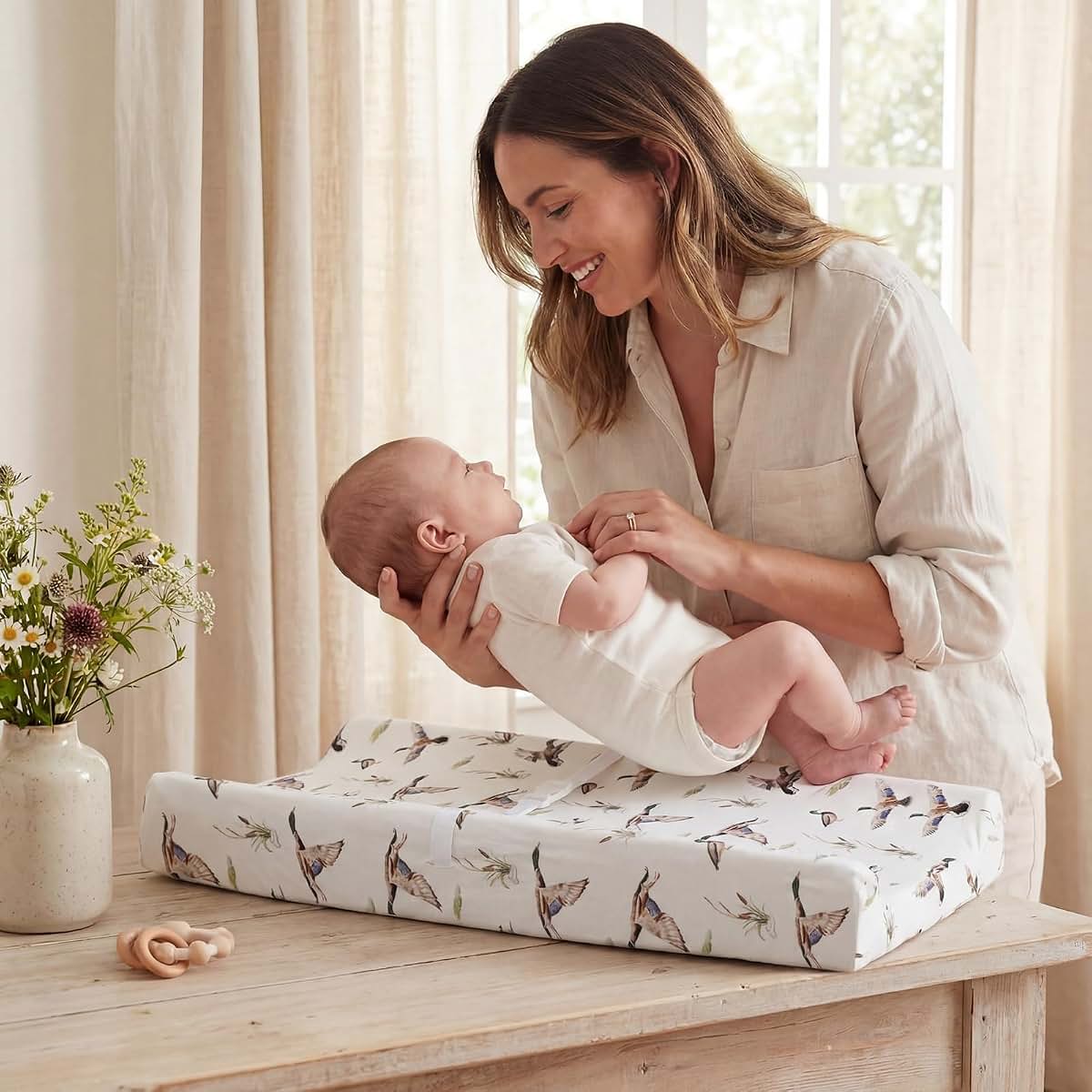 Cotton Changing Pad Covers for Nursery | 4-Pack Sheet Set