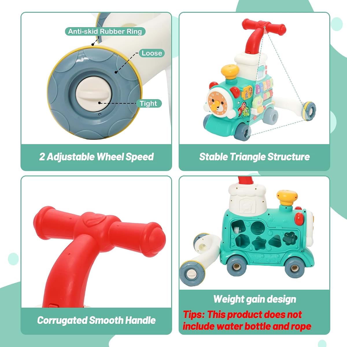 Baby Walker Activity Center: Sit-to-Stand Learning Push Toys for Infant Toddlers