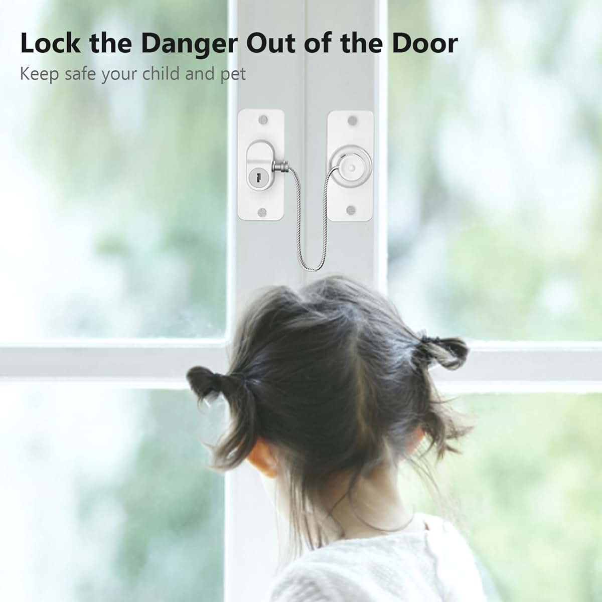 Jeorywoet Window Locks With Key, 2-Pack Self-Adhesive Restrictors (photo 4)