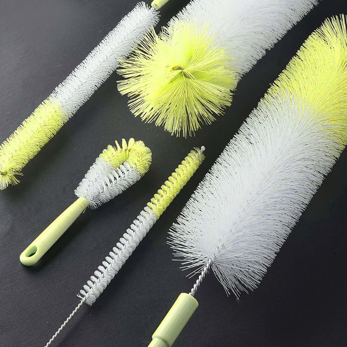 5-Piece Multi-Purpose Bottle Brush Set for Kitchenware Cleaning