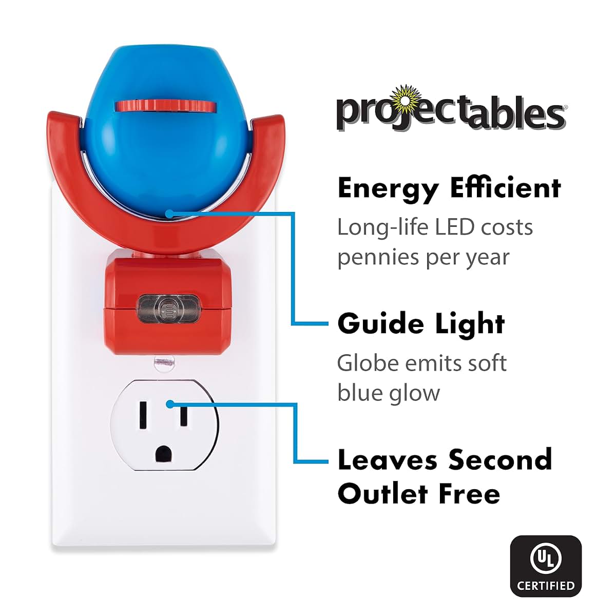Projectables Mickey & Minnie Mouse Night Light with Dusk to Dawn Sensor