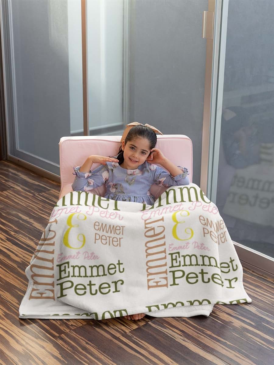 OMG SHIRTS Personalized Baby Boys Blanket Gift Christmas, Customized Baby Girls Gift Birthday, Baby Blanket With Name (photo 4)