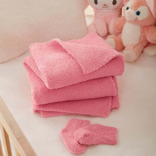 BabyOneStop Coma Inducer Baby's First Blanket With Socks In Pink