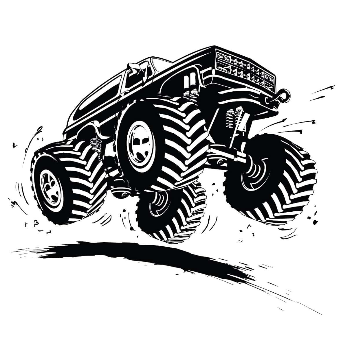 West Mountain Monster Truck Wall Decal Nursery Art Kids Bedroom Decor