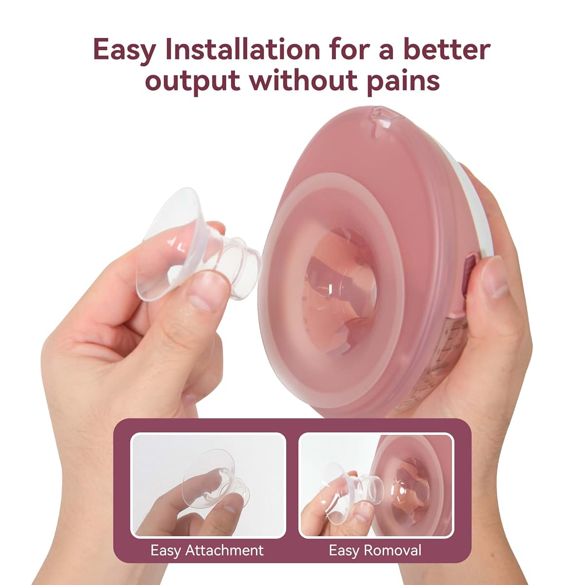 TOVVILD 19mm Flange Inserts for 24mm Breast Pump Flanges, 4 Pack