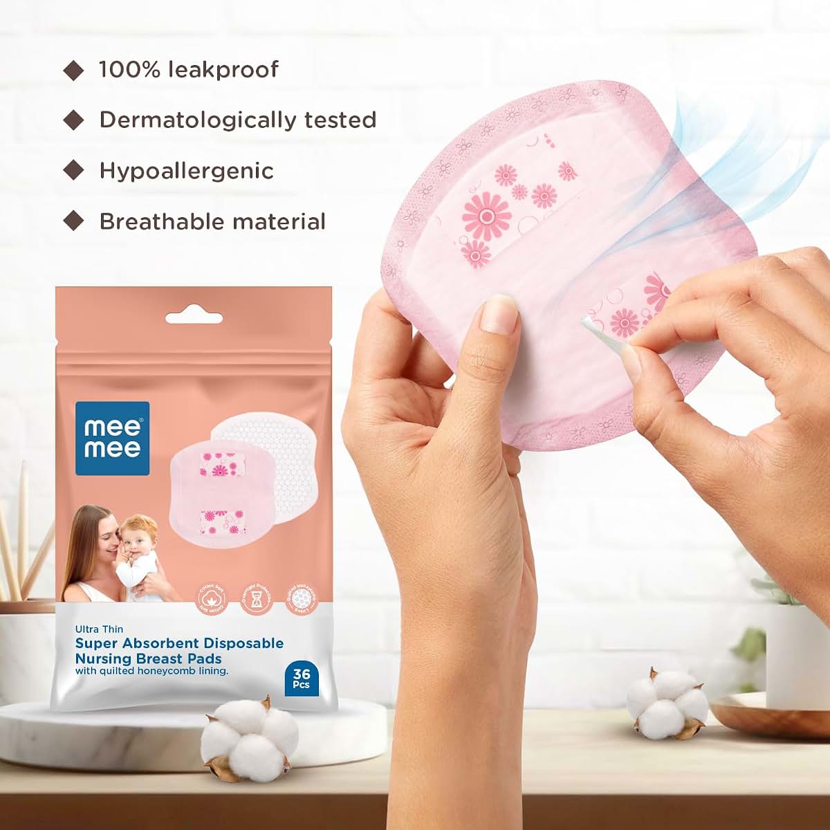 Mee Mee Disposable Nursing & Maternity Breast Pads (36 Count)