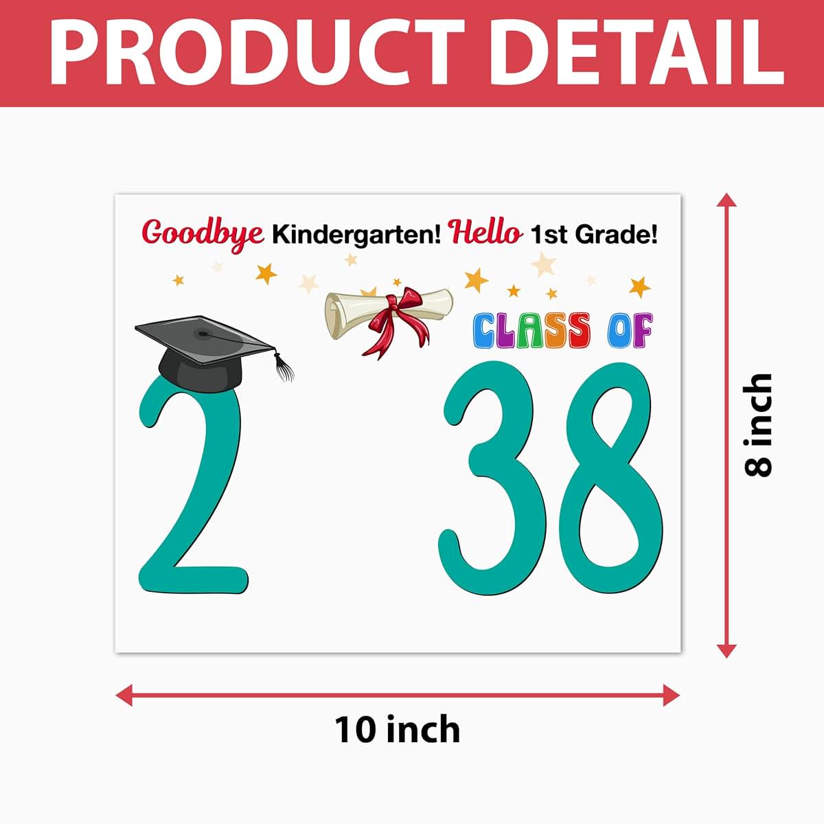 Hello 1st Grade Class Of 2038 Handprint Art Kit, Set Of 10 DIY Cards