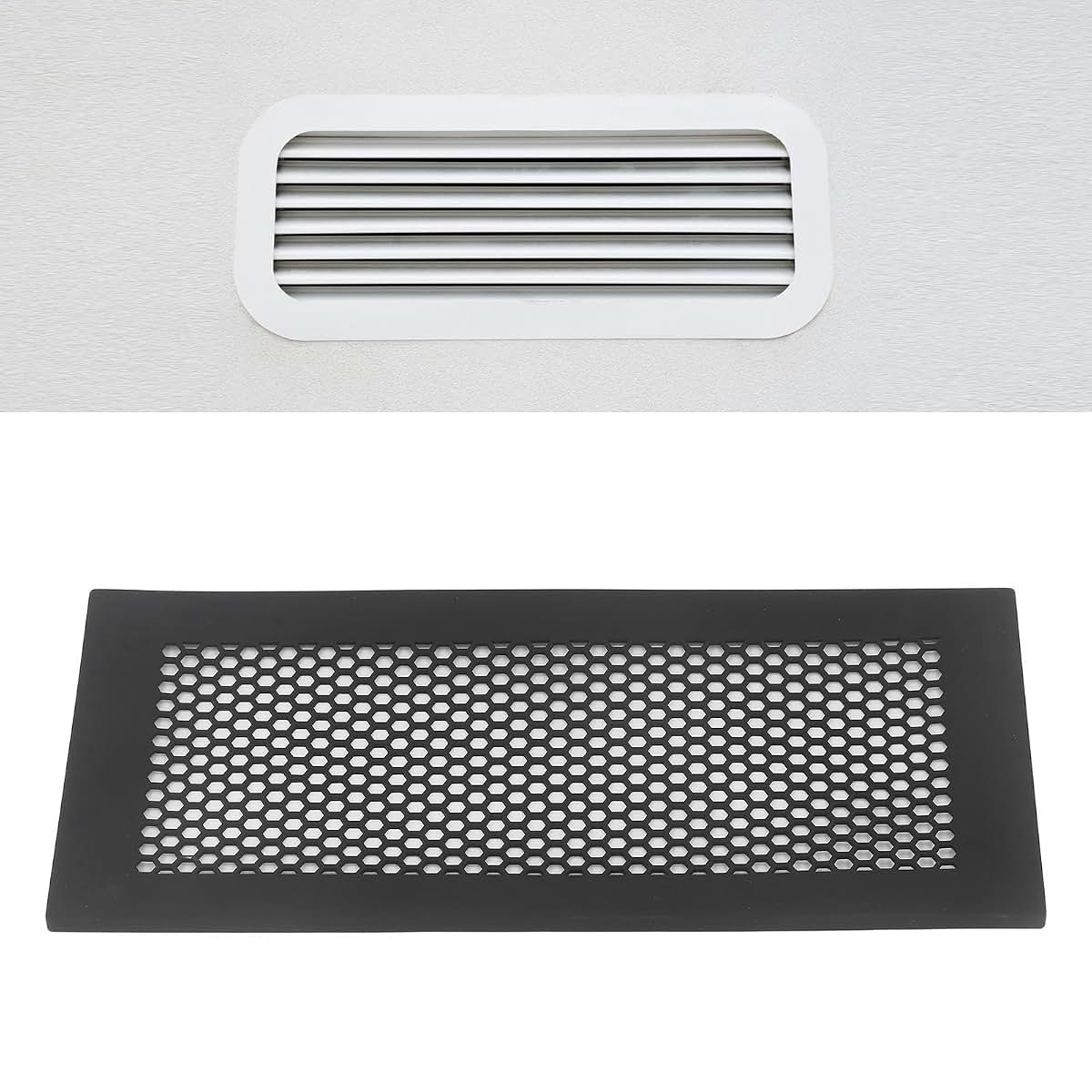 BabyOneStop 2-Pack Silicone Baby Proof Vent Covers for 4x12in Vents, Black