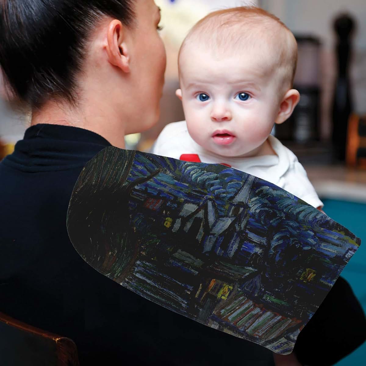 Van Gogh Starry Night Burp Cloth - Fleece or Velour