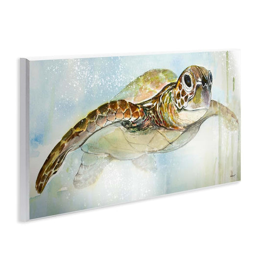 Stupell Industries Peaceful Sea Turtle Swimming Mounted Wall Plaque