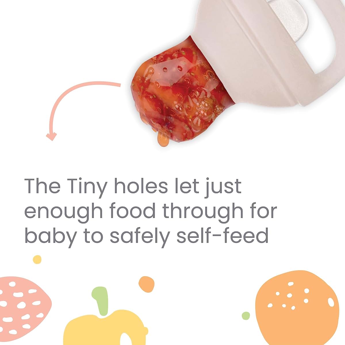 Lulyboo Silicone Fresh Fruit and Veggie Self-Feeder Pacifier for Babies 6+ Months
