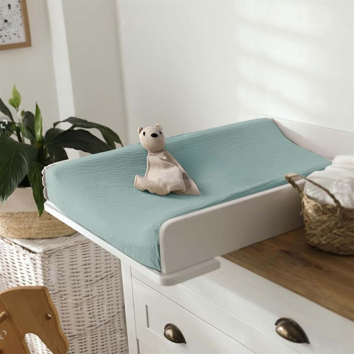 JOKOTI Set of 2 Cotton Bassinet Sheets and Changing Table Sleeves (photo 4)
