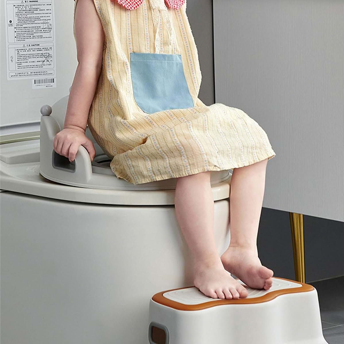 Tkidplw Potty Training Toilet Seat With Handles And Cushion (photo 4)