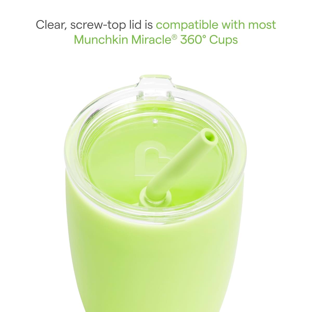 Munchkin Simple Clean Tumbler Straw Cup for Toddlers 12+ Months, 10 Ounce, 2 Pack, Blue/Green