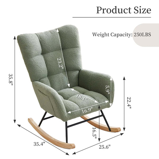 IDEALHOUSE Modern Nursery Rocking Chair (photo 2)