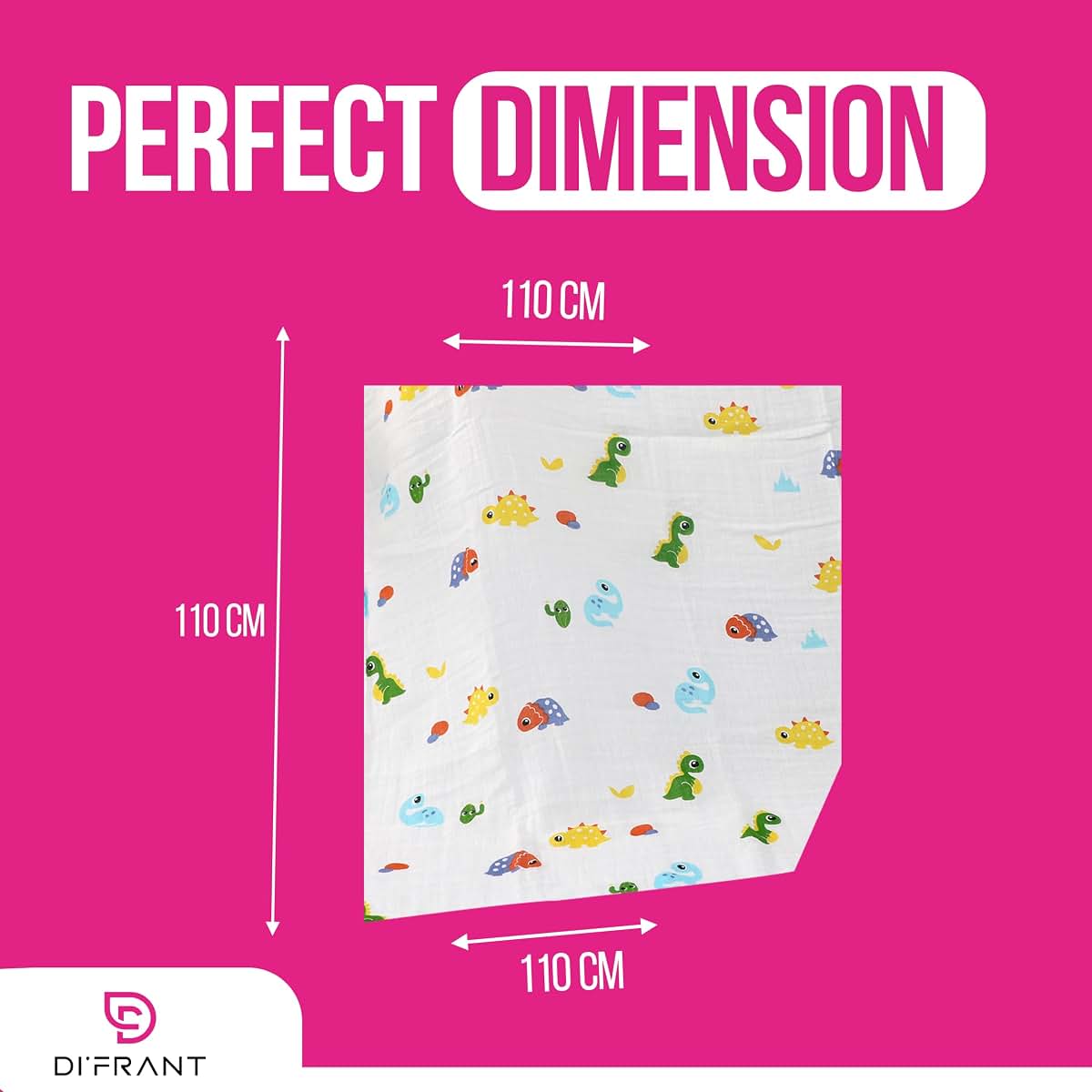 DI'FRANT Newborn Swaddle Blanket | 4-Pack Muslin Wrap (photo 4)