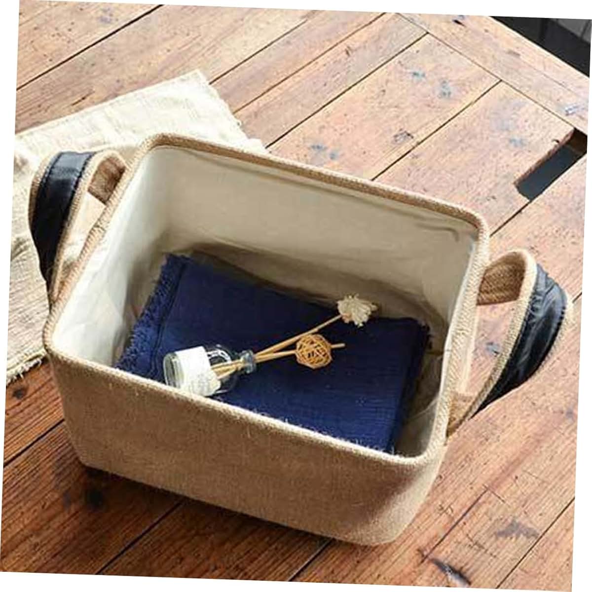 Jute Storage Baskets for Desktop and Household Organization