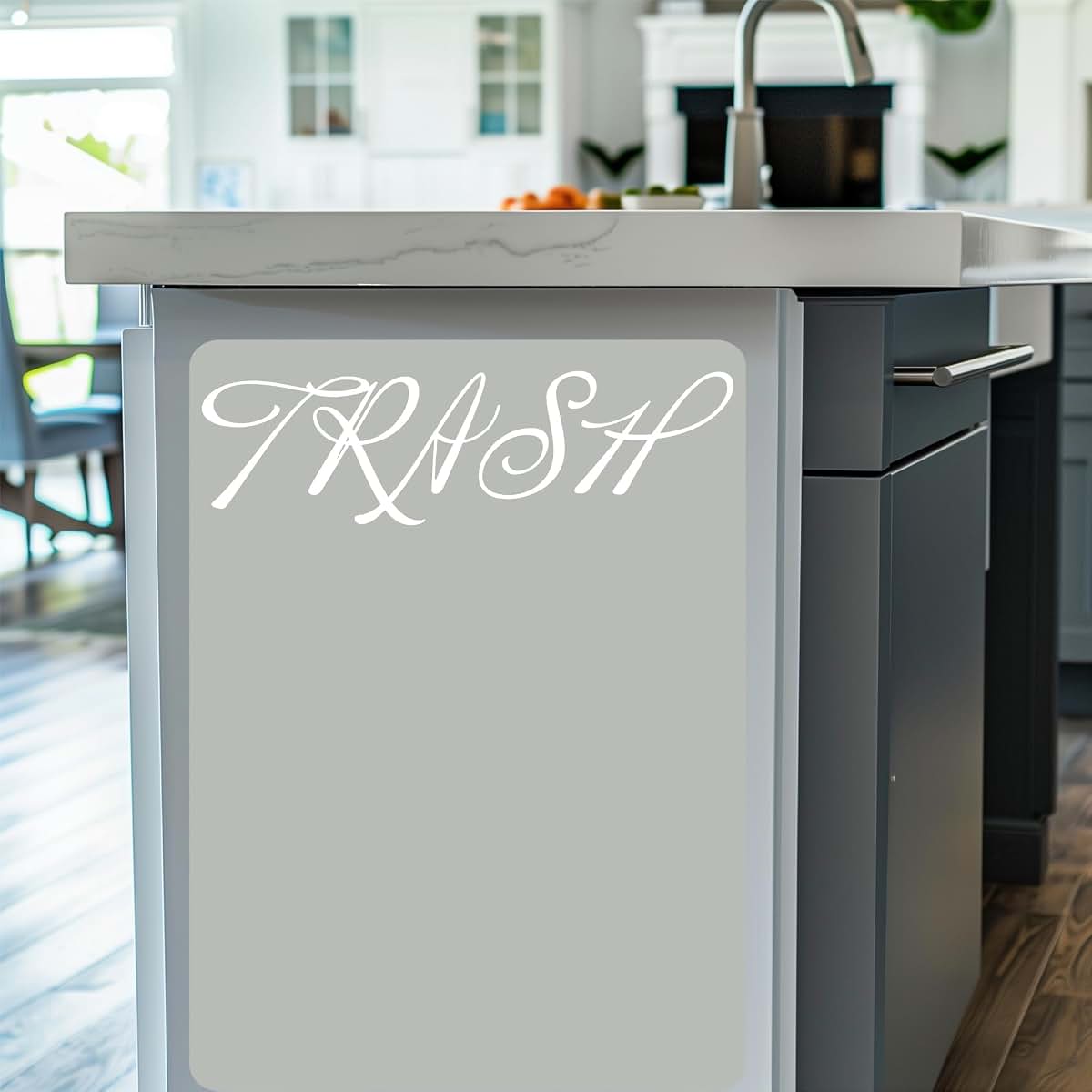Wall Protector Decal for Trash Cans | Removable Splash Guard