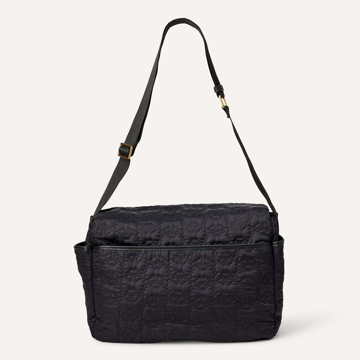 Amazon Essentials x Sofia Grainge Women's Quilted Diaper Tote Bag with Multiple Pockets, Zip-top Closure with Flap